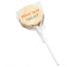 Chocolade lolly met logo bedrukken