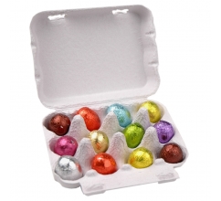 Kartonnen eierdoos 12 eitjes met etiket of banderol bedrukken