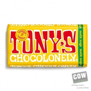 Afbeelding van relatiegeschenk:Tony's Chocolonely Melk-Nougat reep, 180 gram
