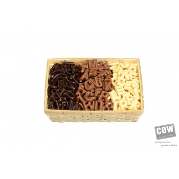 Afbeelding van relatiegeschenk:Choco lettertjes assortiment in een zakje van 250 gram